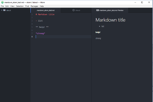 Markdown editing and previewing with Atom on Windows 10